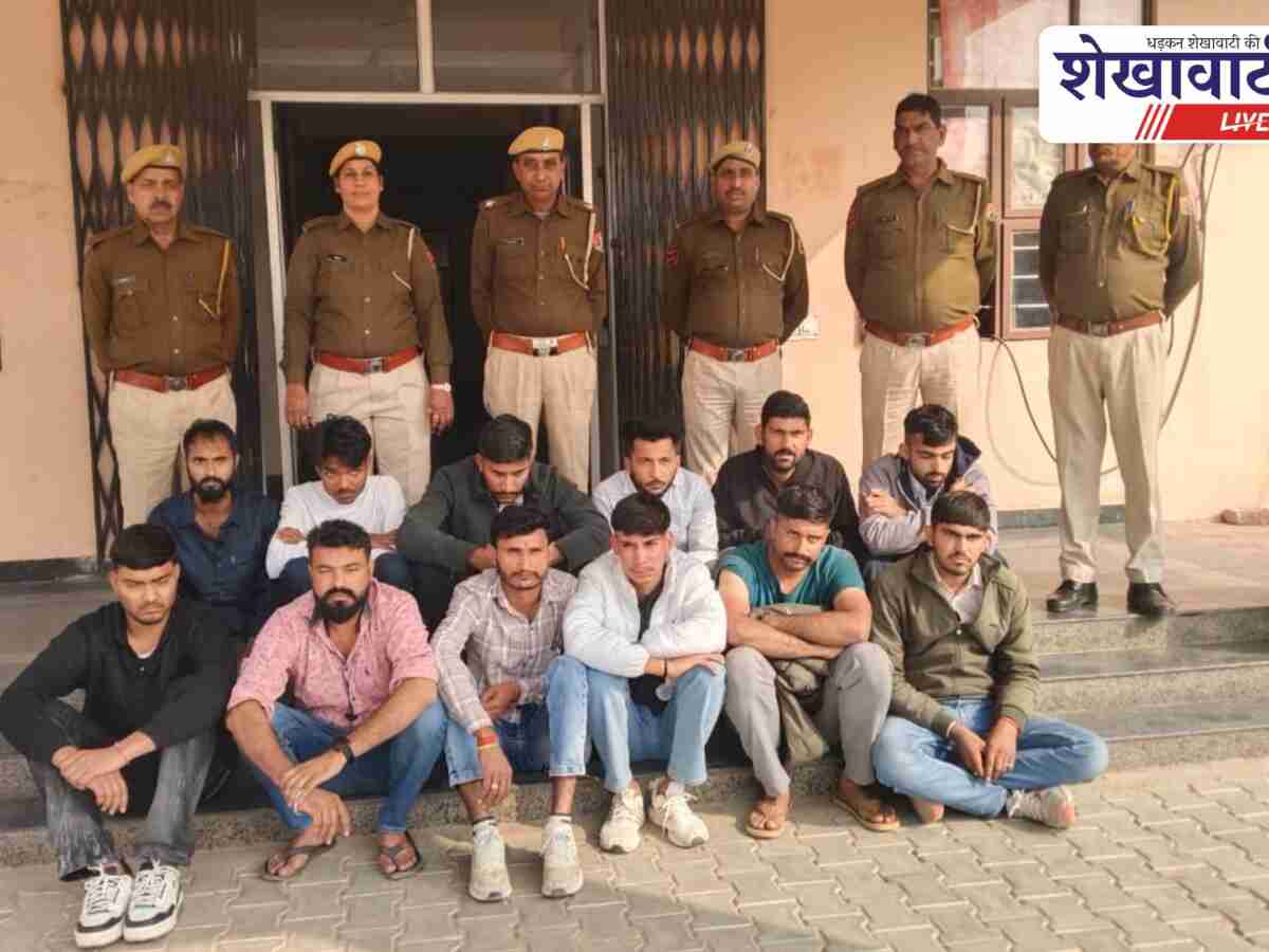 Jhunjhunu News: होटल-कैफे में अनैतिक गतिविधि: 12 युवक गिरफ्तार