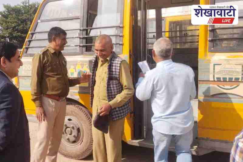 Officials inspect school transport vehicles in Jhunjhunu for child safety norms