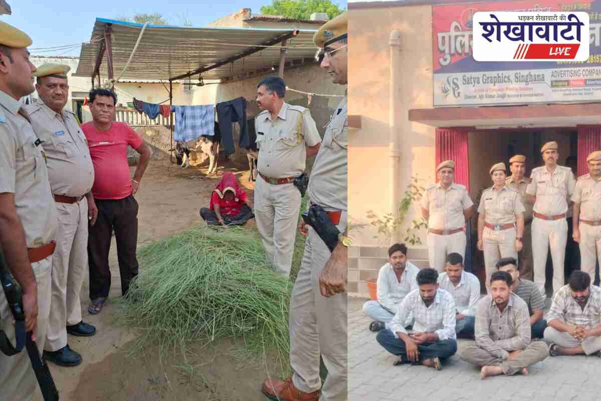 Jhunjhunu police teams conducting area domination raids across district