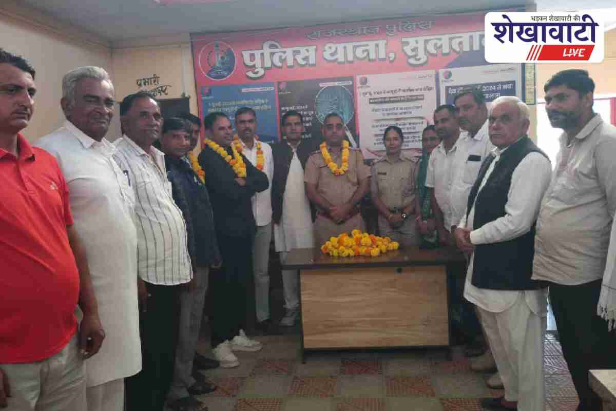 Jat Mahasangh welcomes CI Ravindra Kumar at Sultanana police station