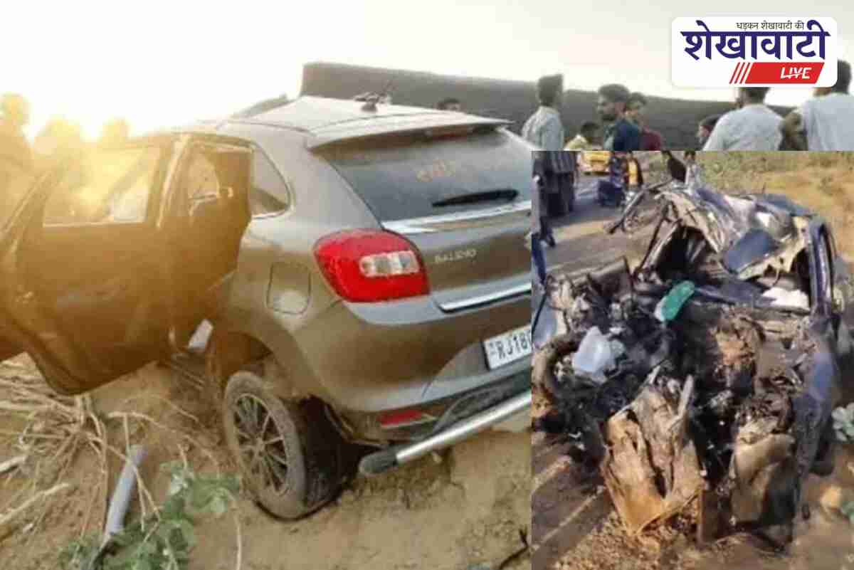 Balenocar crushed in head-on collision with truck in Jhunjhunu