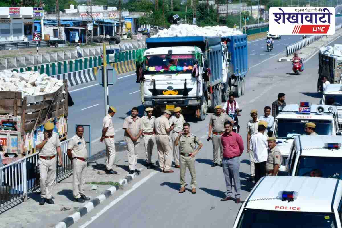 Rajasthan police conducting road safety drive and traffic awareness campaign