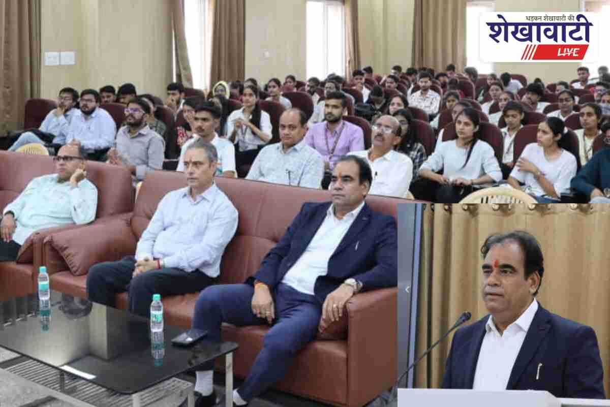 Students learning drone and GPS mapping at Shekhawati University Sikar