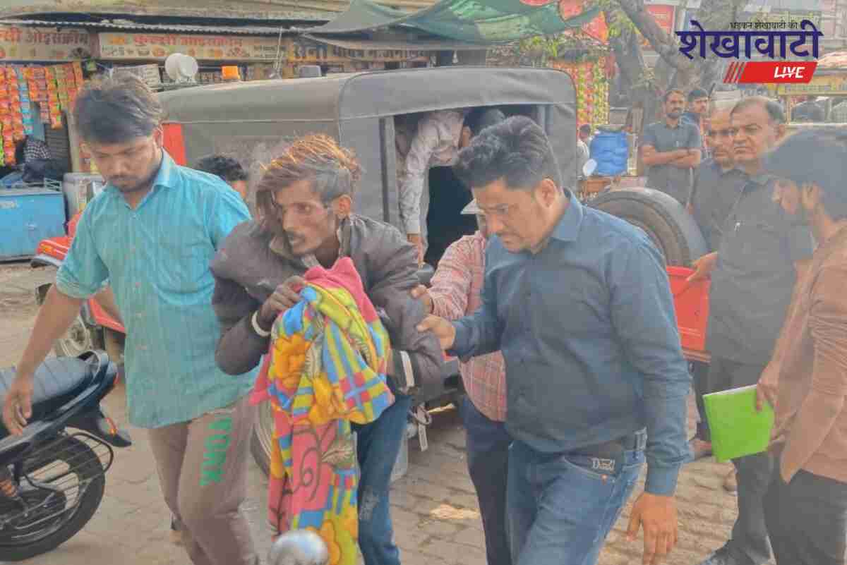 Sikar municipal team shelters homeless man during winter cold night