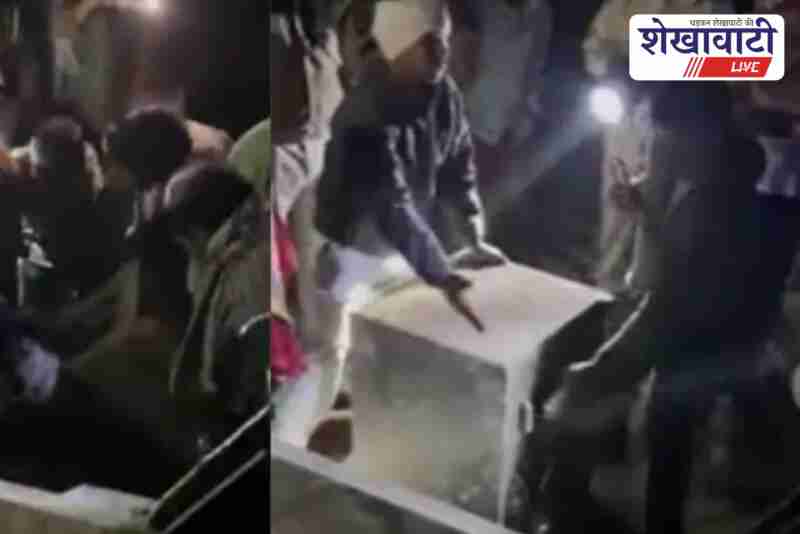 Old strongbox found during excavation in historic haveli of Hasampur Sikar