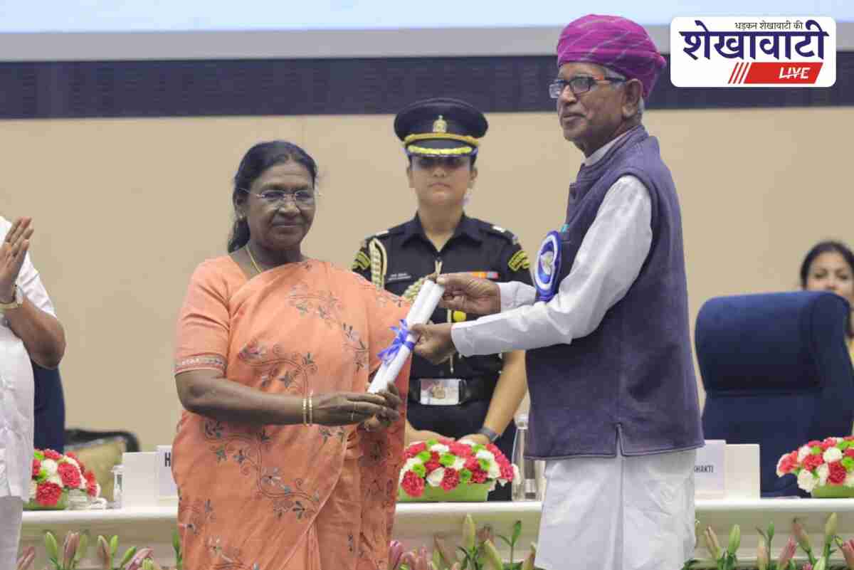 Bajrang Lal Jethu receives national water conservation award in Delhi