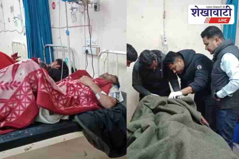 Churu Gajsar Road car accident vehicle overturned at night