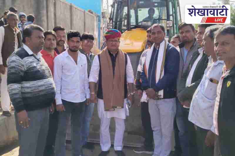 Ratangarh CC road inauguration led by former MLA Abhinesh Maharshi
