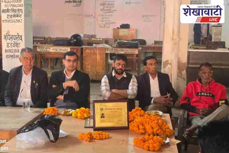 Newly elected president Pramod Indauria honored in Ratangarh