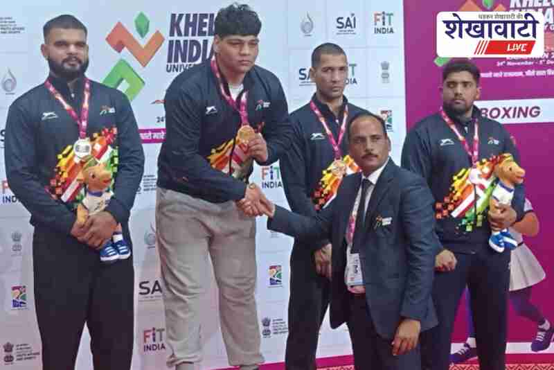 JJTU boxer Manish wins gold medal at Khelo India University Games