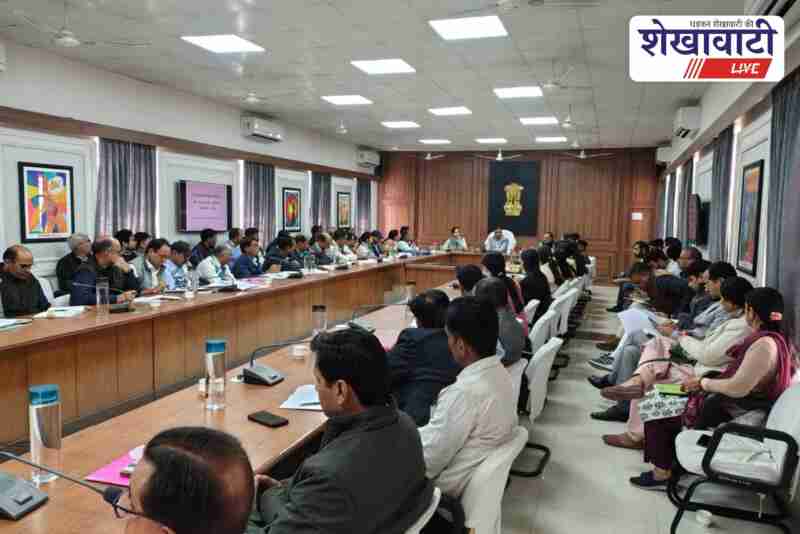 Sikar collector reviews flagship schemes progress in weekly district meeting