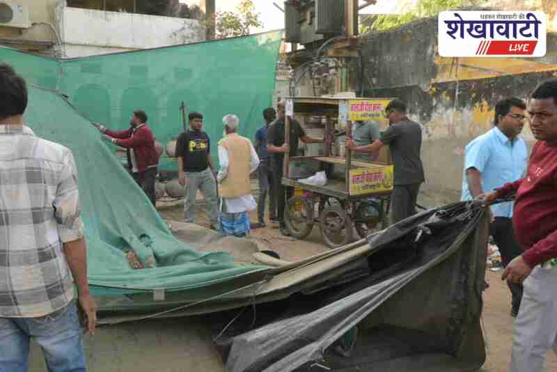 Sikar anti-encroachment drive from Bajaj Circle to Railway Station
