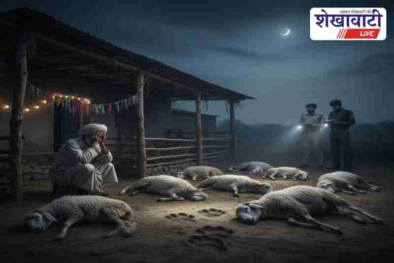 Wild animal attack kills sheep in Sadulpur village Churu