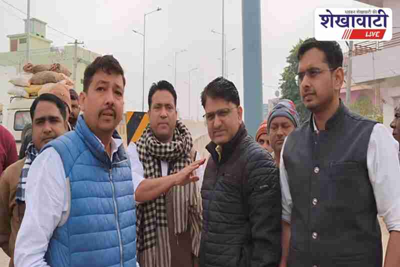 MP Rahul Kaswan inspects road and bridge projects in Sadulpur